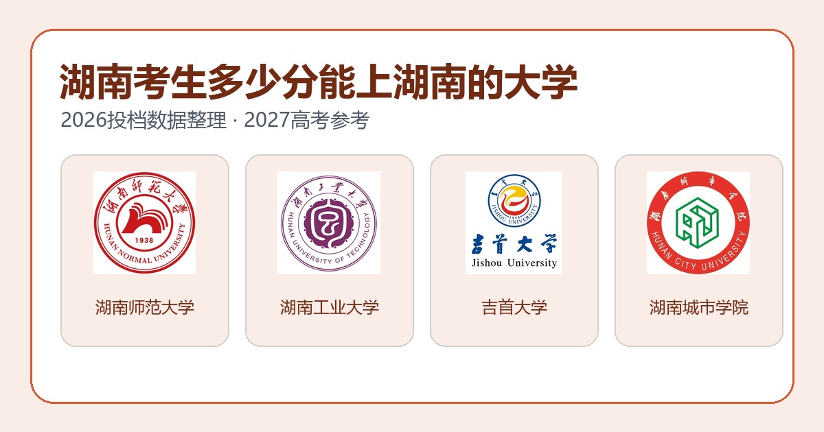 湖南考生报考湖南大学2026投档分数参考