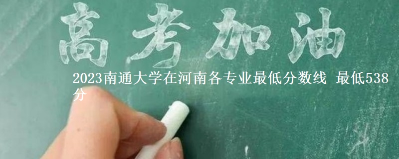 2023南通大学在河南各专业最低分数线 最低538分