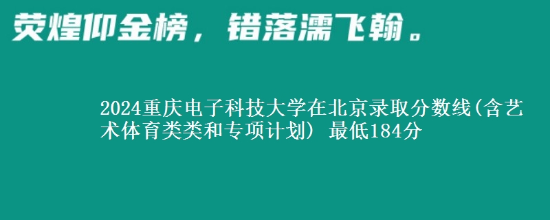 2024重庆电子科技大学在北京录取分数线(含艺术体育类类和专项计划) 最低184分