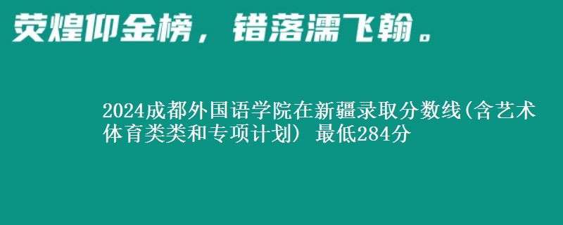 2024成都外国语学院在新疆录取分数线(含艺术体育类类和专项计划) 最低284分