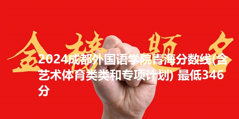 2024成都外国语学院青海分数线(含艺术体育类类和专项计划) 最低346分