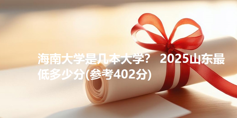 海南大学是几本大学？ 2025山东最低多少分(参考402分)
