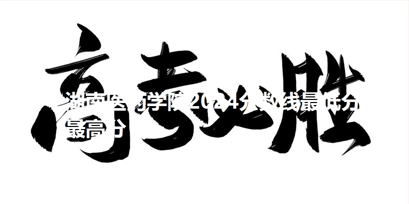 湖南医药学院2024分数线最低分及最高分