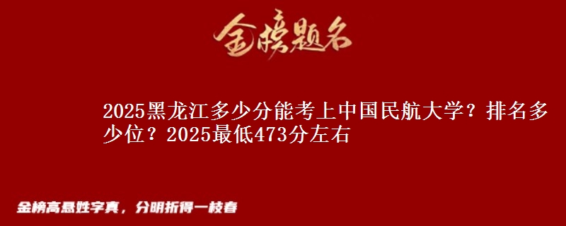2025黑龙江多少分能考上中国民航大学？排名多少位？2025最低473分左右