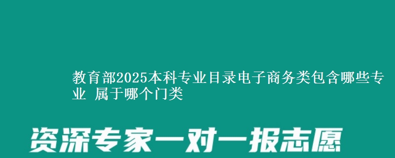 教育部2025本科专业目录的电子商务类包含哪些专业？ 属于哪个门类