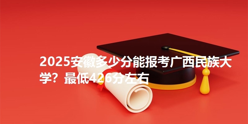 2025安徽多少分能报考广西民族大学？最低426分左右