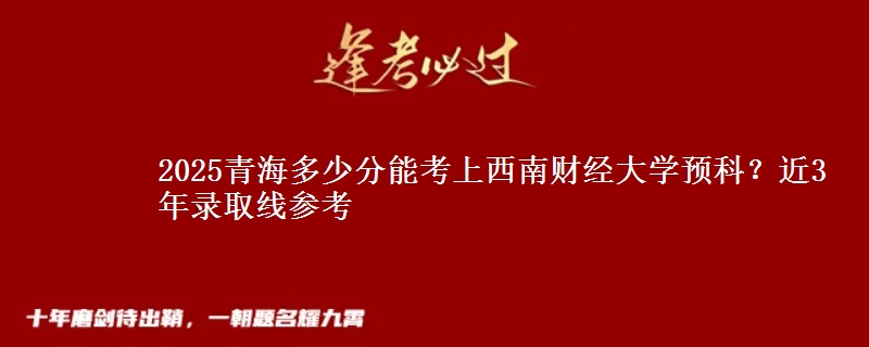 2025青海多少分能考上西南财经大学预科？近3年录取线参考