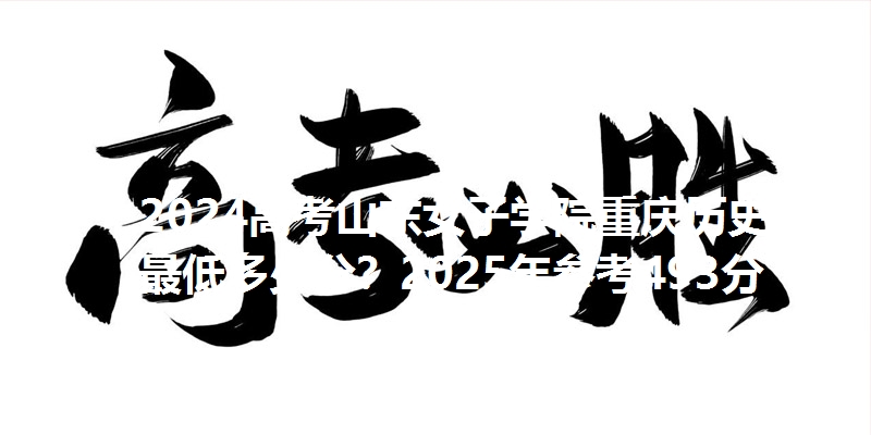2024高考山东女子学院重庆历史类最低多少分？2025年参考493分