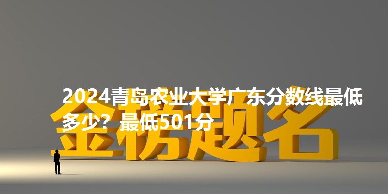 2024青岛农业大学广东分数线最低多少？最低501分