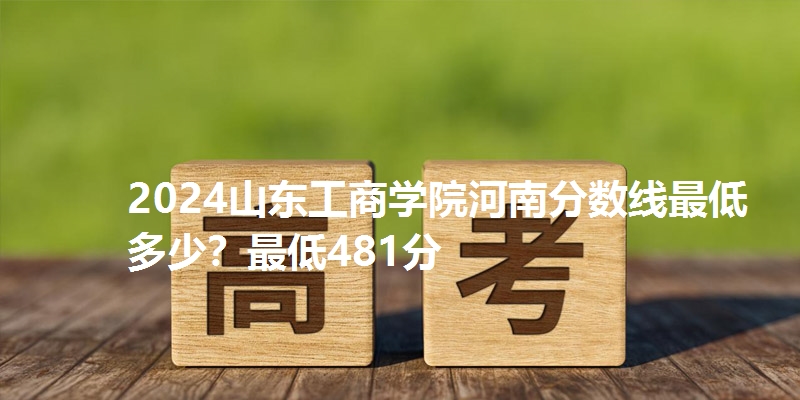 2024山东工商学院河南分数线最低多少？最低481分