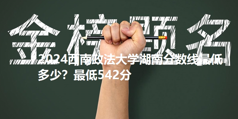 2024西南政法大学湖南分数线最低多少？最低542分