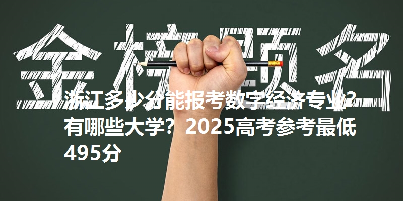 浙江多少分能报考数字经济专业？有哪些大学？2025高考参考最低495分