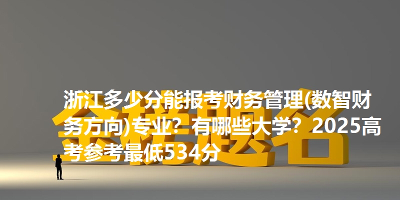 浙江多少分能报考财务管理(数智财务方向)专业？有哪些大学？2025高考参考最低534分