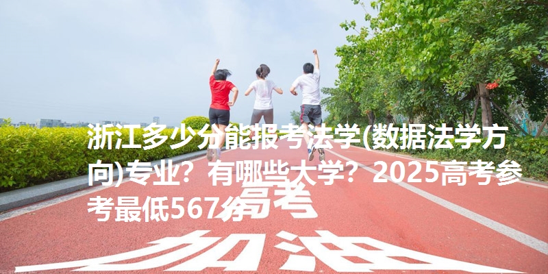 浙江多少分能报考法学(数据法学方向)专业？有哪些大学？2025高考参考最低567分