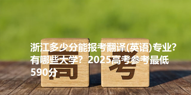 浙江多少分能报考翻译(英语)专业？有哪些大学？2025高考参考最低590分