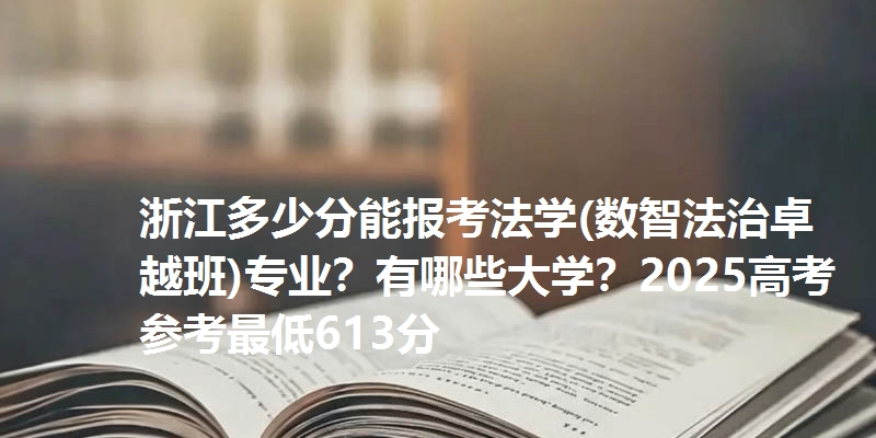浙江多少分能报考法学(数智法治卓越班)专业？有哪些大学？2025高考参考最低613分