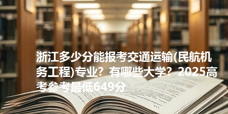 浙江多少分能报考交通运输(民航机务工程)专业？有哪些大学？2025高考参考最低649分