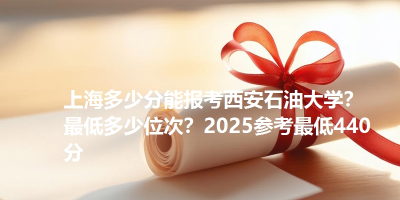 上海多少分能报考西安石油大学？最低多少位次？2025参考最低440分