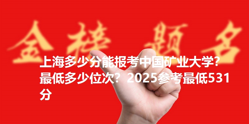 上海多少分能报考中国矿业大学？最低多少位次？2025参考最低531分