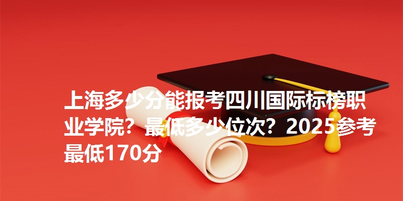 上海多少分能报考四川国际标榜职业学院？最低多少位次？2025参考最低170分