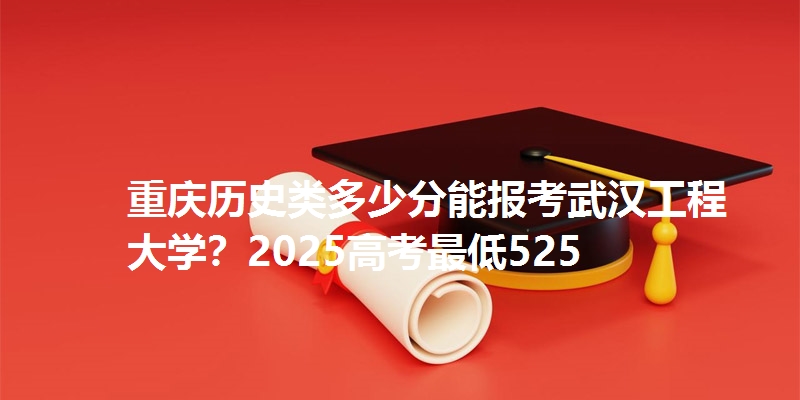 重庆历史类多少分能报考武汉工程大学？2025高考最低525