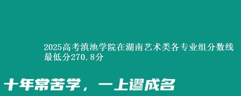 2025高考滇池学院在湖南艺术类各专业组分数线 最低分270.8分