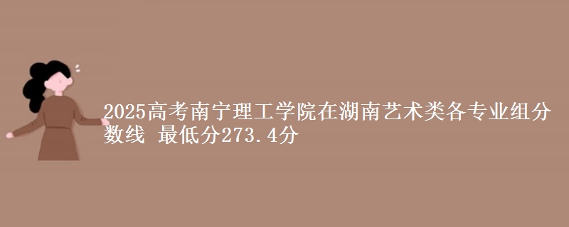 2025高考南宁理工学院在湖南艺术类各专业组分数线 最低分273.4分