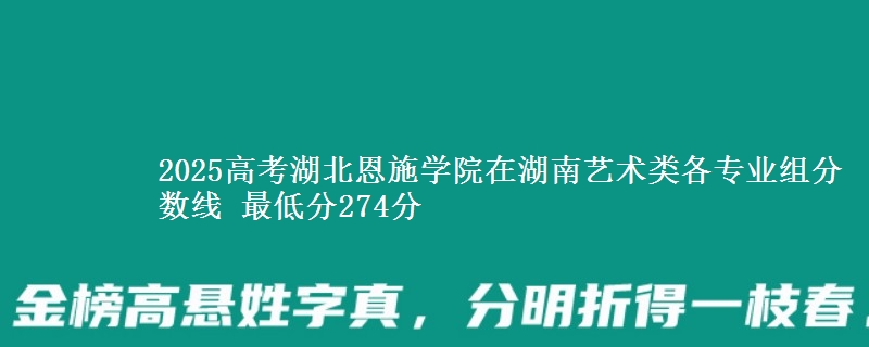 2025高考湖北恩施学院在湖南艺术类各专业组分数线 最低分274分