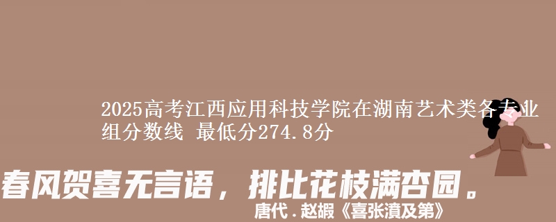 2025高考江西应用科技学院在湖南艺术类各专业组分数线 最低分274.8分