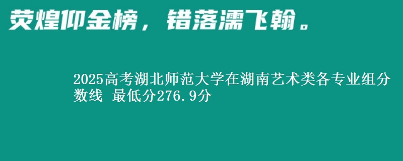 2025高考湖北师范大学在湖南艺术类各专业组分数线 最低分276.9分