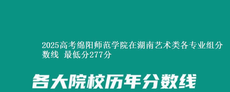 2025高考绵阳师范学院在湖南艺术类各专业组分数线 最低分277分