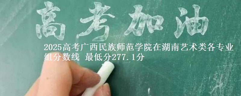 2025高考广西民族师范学院在湖南艺术类各专业组分数线 最低分277.1分