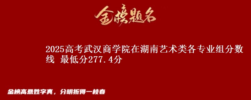 2025高考武汉商学院在湖南艺术类各专业组分数线 最低分277.4分