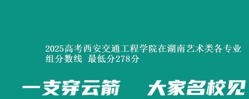 2025高考西安交通工程学院在湖南艺术类各专业组分数线 最低分278分