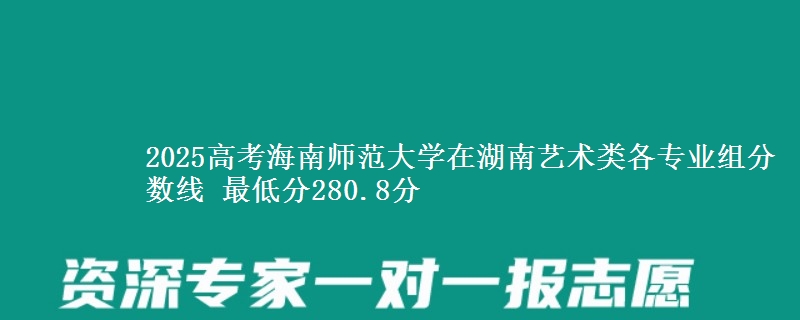 2025高考海南师范大学在湖南艺术类各专业组分数线 最低分280.8分