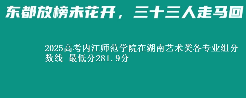 2025高考内江师范学院在湖南艺术类各专业组分数线 最低分281.9分