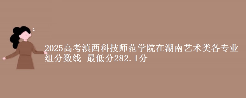 2025高考滇西科技师范学院在湖南艺术类各专业组分数线 最低分282.1分
