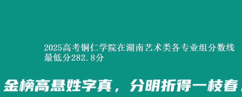 2025高考铜仁学院在湖南艺术类各专业组分数线 最低分282.8分