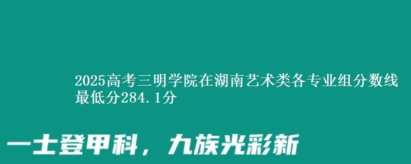 2025高考三明学院在湖南艺术类各专业组分数线 最低分284.1分