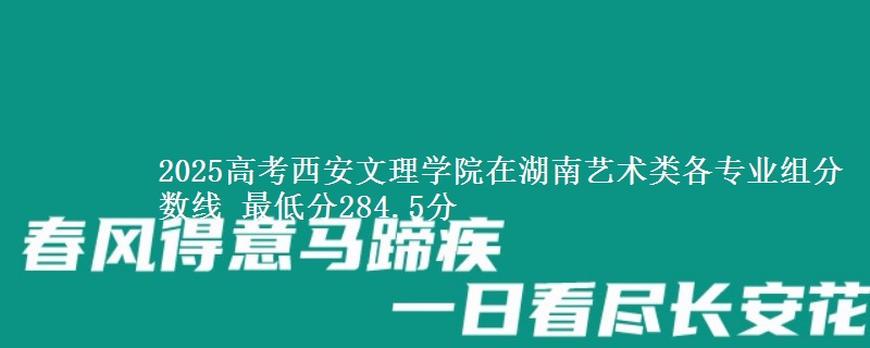 2025高考西安文理学院在湖南艺术类各专业组分数线 最低分284.5分