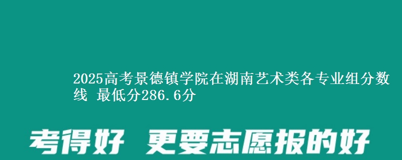 2025高考景德镇学院在湖南艺术类各专业组分数线 最低分286.6分