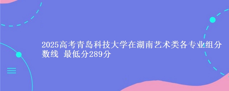 2025高考青岛科技大学在湖南艺术类各专业组分数线 最低分289分