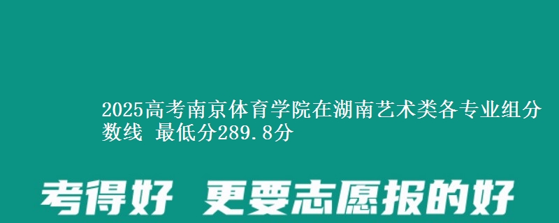 2025高考南京体育学院在湖南艺术类各专业组分数线 最低分289.8分