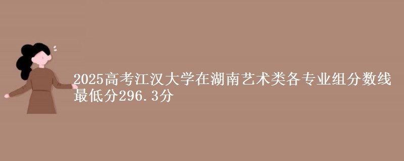 2025高考江汉大学在湖南艺术类各专业组分数线 最低分296.3分