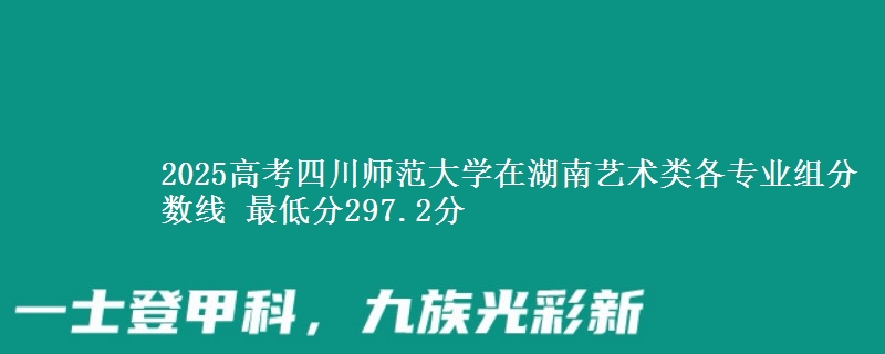 2025高考四川师范大学在湖南艺术类各专业组分数线 最低分297.2分