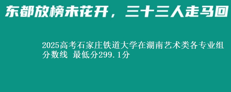 2025高考石家庄铁道大学在湖南艺术类各专业组分数线 最低分299.1分
