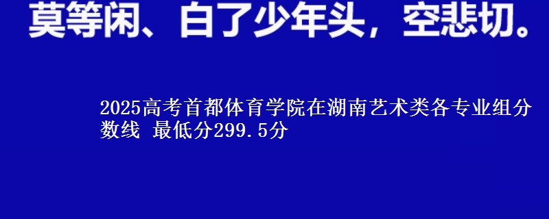 2025高考首都体育学院在湖南艺术类各专业组分数线 最低分299.5分