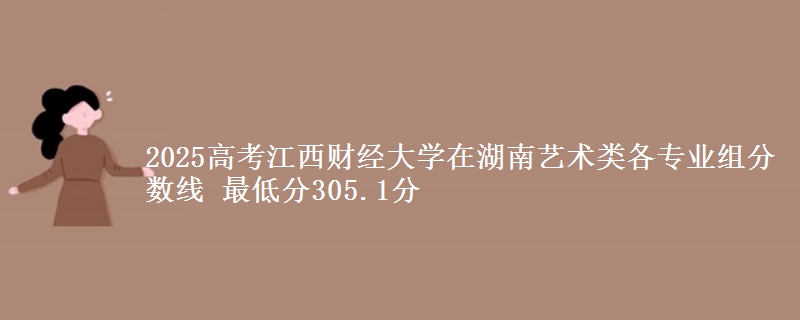 2025高考江西财经大学在湖南艺术类各专业组分数线 最低分305.1分