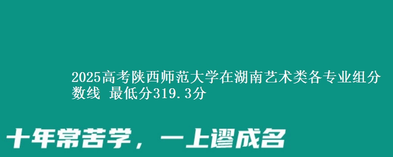 2025高考陕西师范大学在湖南艺术类各专业组分数线 最低分319.3分