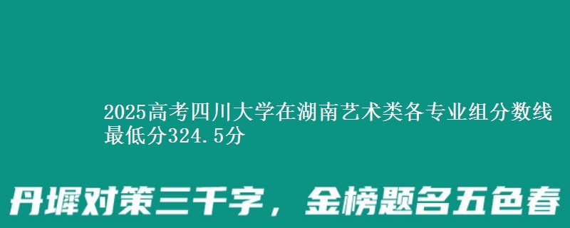 2025高考四川大学在湖南艺术类各专业组分数线 最低分324.5分